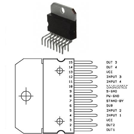 AMPLIFICATOR AUDIO AUTO 2/4 CANALE 2X35W