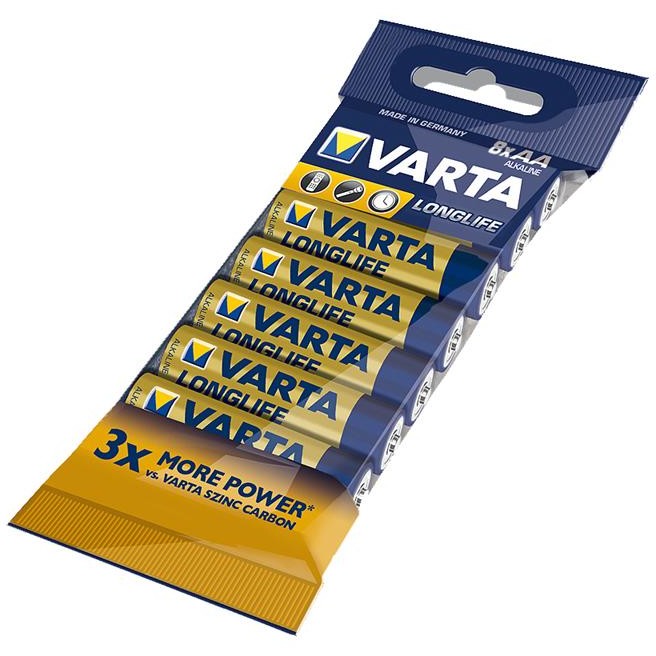 Baterie alcalina VARTA BAVA 4106 8PACK, R6 (AA), 8 bucati longlife