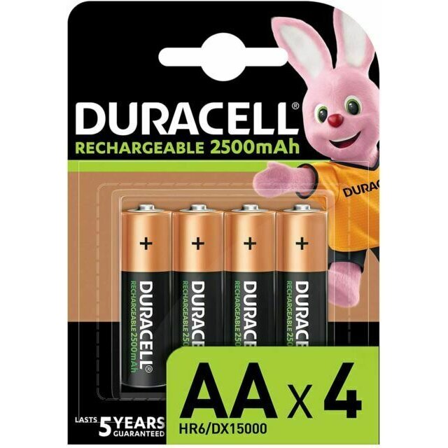 Baterie reincarcabila DURACELL 5000394057203,  AA, 2500mAh, B4, 4 bucati
