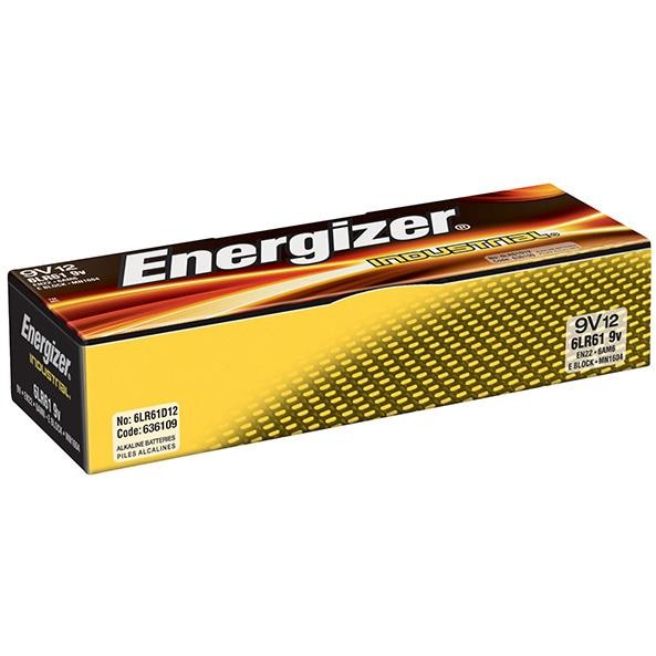 Baterii, ENERGIZER Industrial, E, 6LR61, 9V, 12 pcs