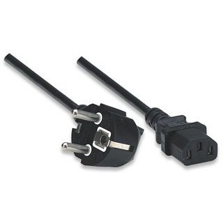 Cablu de alimentare, PC to Schuko, 1.8 m, Negru