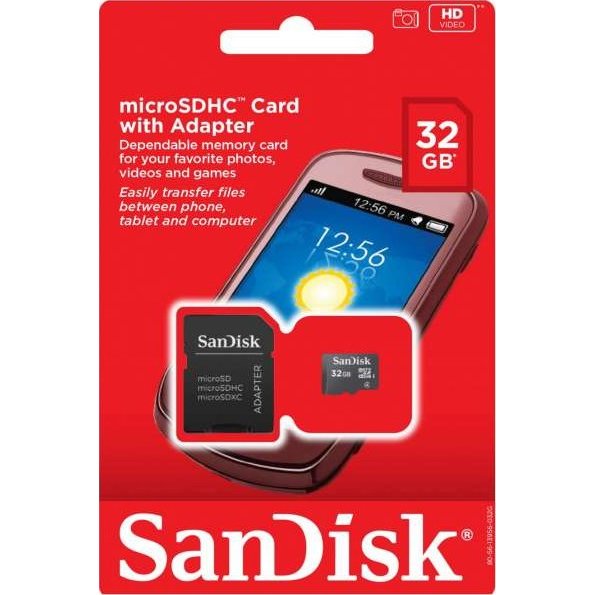 Card microSDHC 32GB Class 4 cu adaptor SD