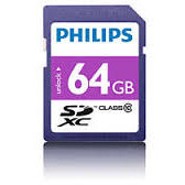 Card memorie PHILIPS SDXC FM64SD55B/10,  64GB, CLASS 10