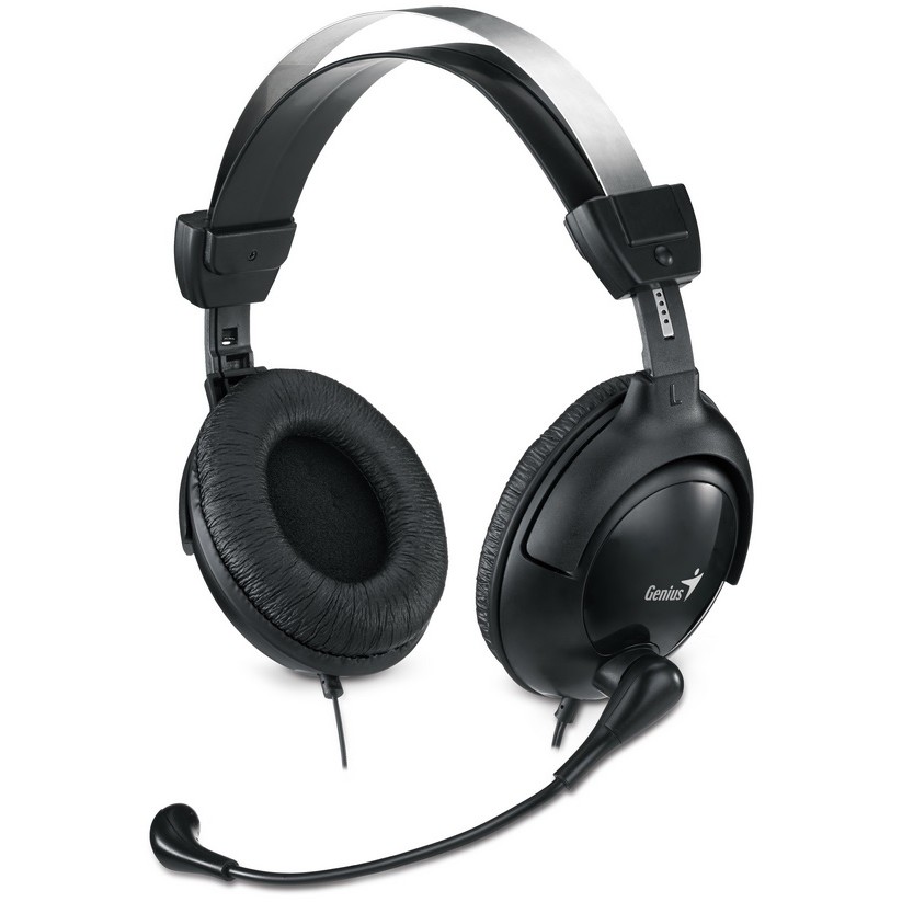 Casti  cu Microfon HS-505X cu Fir Standard Multimedia Microfon pe Brat Jack 3.5mm Negru