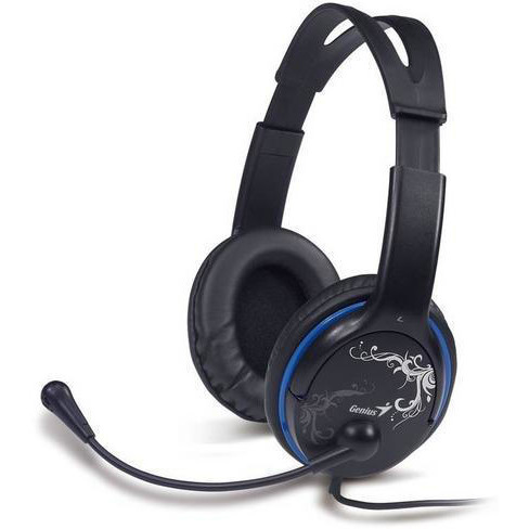 Casti  cu Microfon HS-400A cu Fir Standard Multimedia Microfon pe Brat Jack 3.5mm x 2 Negru