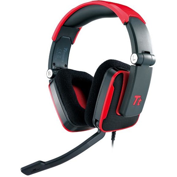 Casti Tt eSPORTS SHOCK Blasting Red headset, rosii