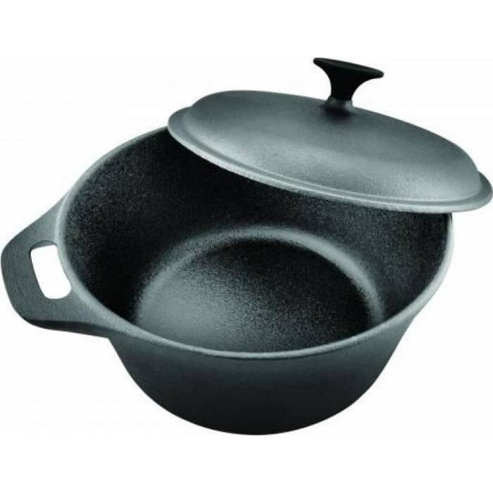 Cratita HR-TNJ-5A24 24x10.8 cm 3.8 litri Fonta Negru + Capac