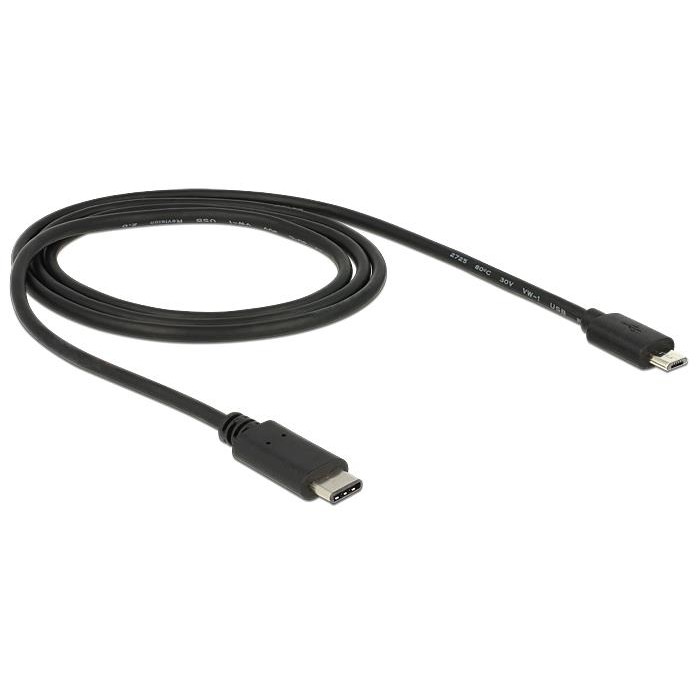 Delock Cable USB Type-C™ 2.0 male > USB 2.0 type Micro-B male 1m black