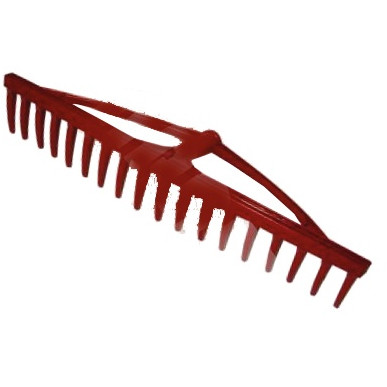 GREBLA PLASTIC CU INTARITURA 600X80MM / 18 DINTI