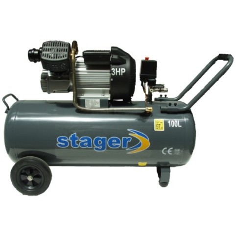 HM3100V compresor aer 100L 8bar 356L/min monofazat angrenare directa