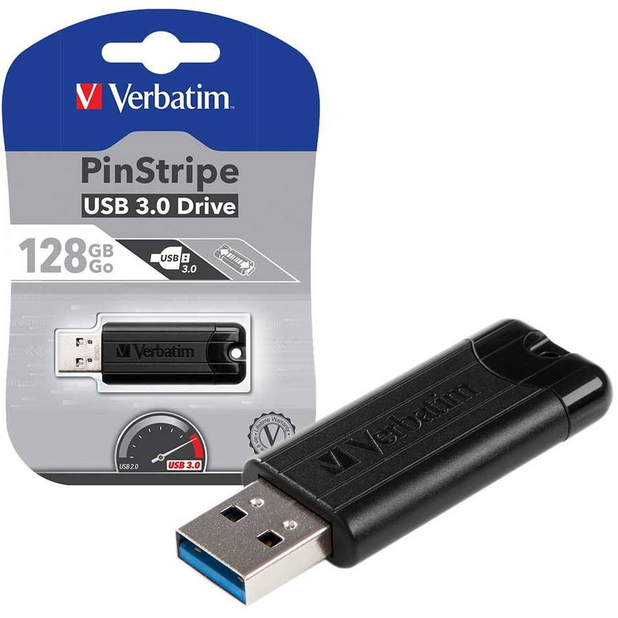 Memorie USB PinStripe 128GB USB 3.0 Black