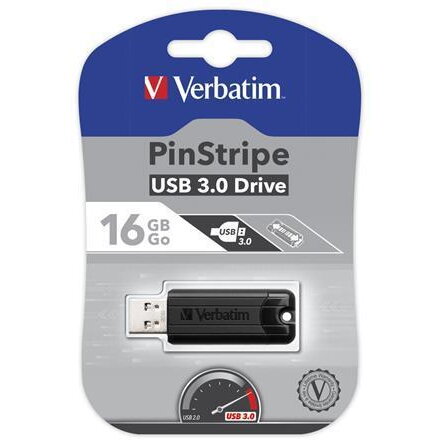 Memorie USB PinStripe 16GB USB 3.0 Black