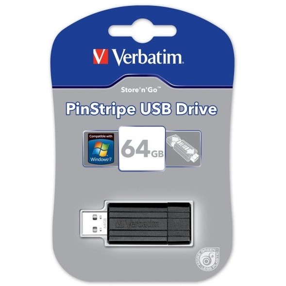 Memorie USB PinStripe 64GB USB 2.0 Black