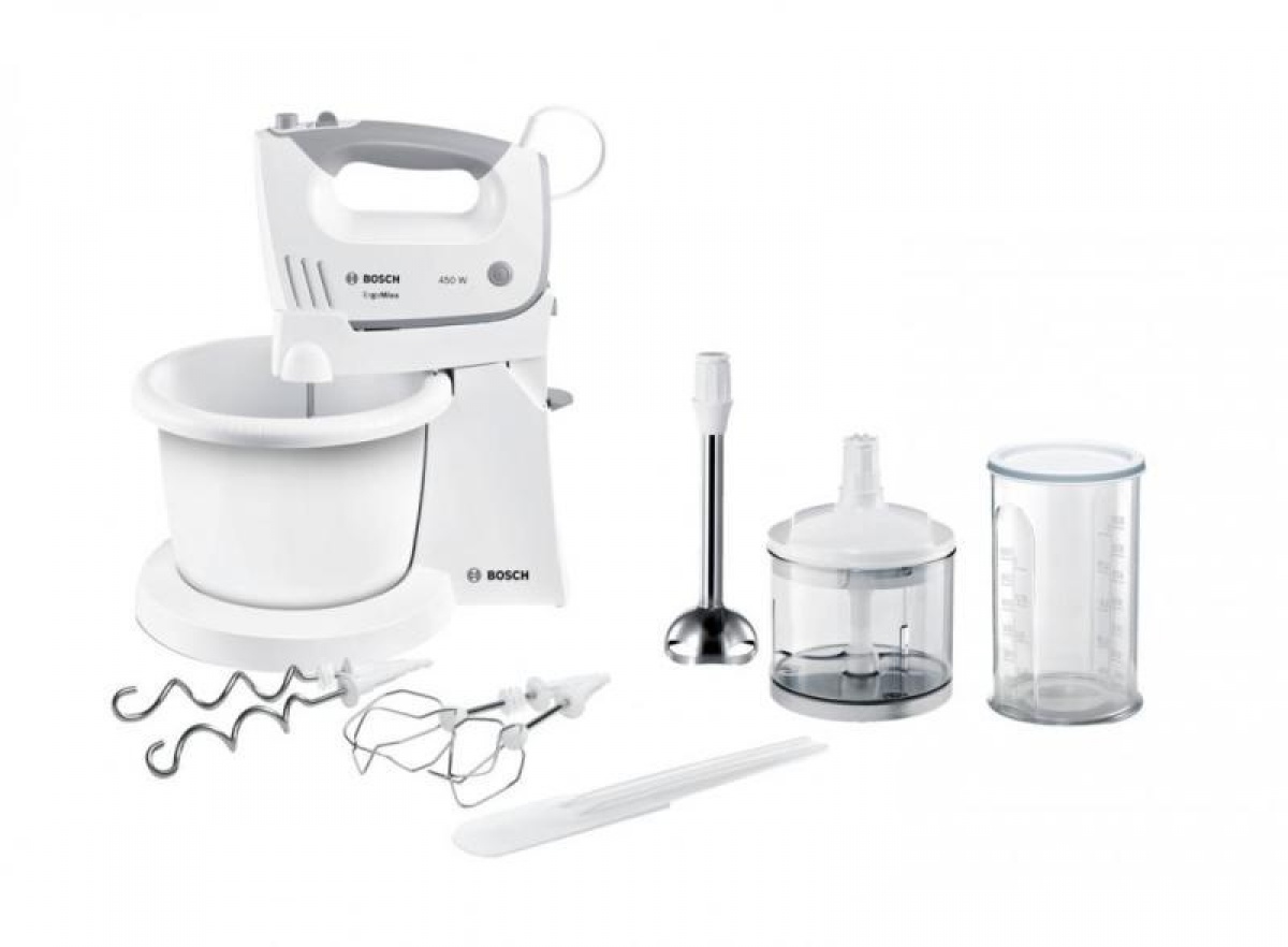 Mixer cu vas MFQ36490 5 Turbo viteze 450W Alb