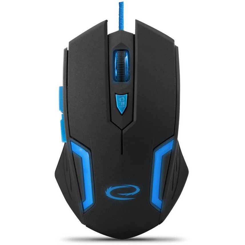 Mouse Fighter Blue Mx205 USB, Negru/Albastru