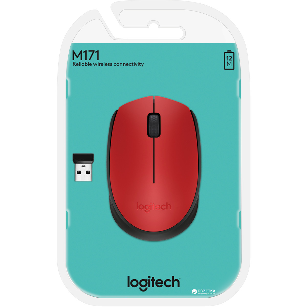 Mouse Wireless M171 Red