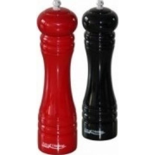 Set 2 rasnite sare / piper 20 cm negru / rosu