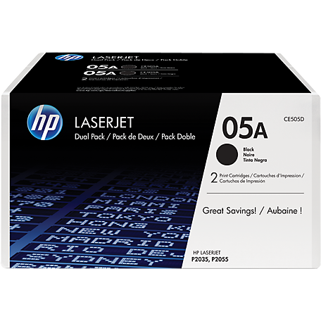 Toner CE505D Black Dual Pack | LaserJet P2035