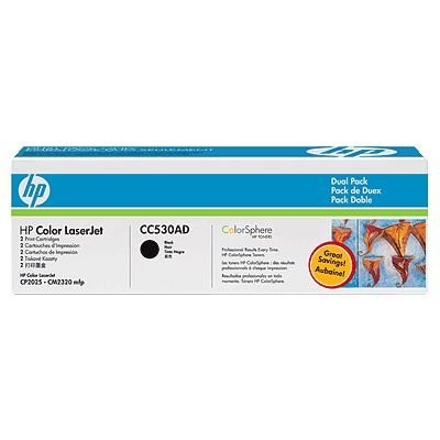 Toner Dual Pack HP CC530AD Negru