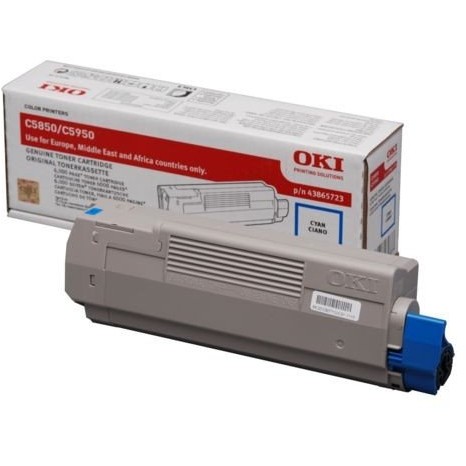Toner laser OKI seria C5850/C5950 - Cyan, 6000 pagini