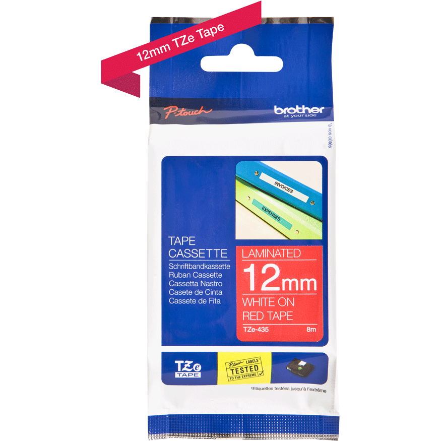 TZE-435 LAMINATED TAPE 12MM