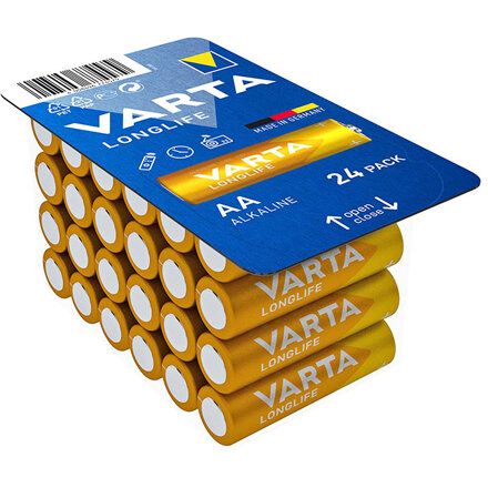 24 BATERII ALCALINE LR03 LONGLIFE VARTA