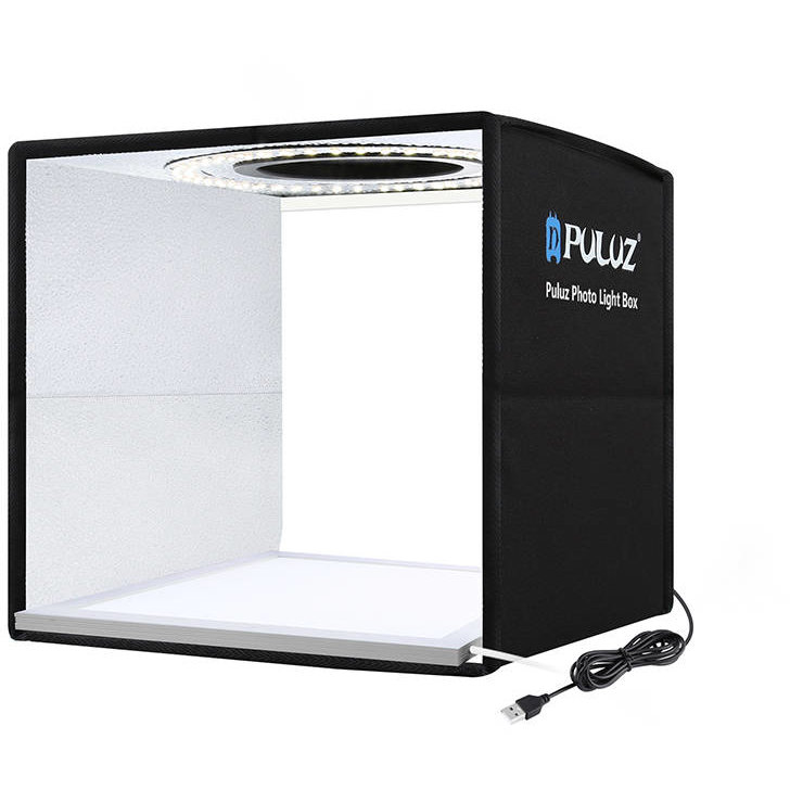 Accesoriu Camera Video Actiune , LED-uri incorporate, Panou LED Anti-Umbra, fundaluri multiple, fotografie/mini-filmulete de produs, 25x25cm, Negru