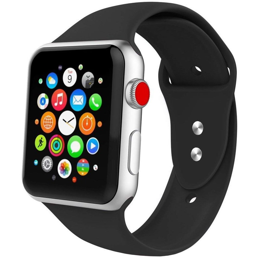 Accesoriu smartwatch Curea Icon V2 compatibila cu Apple Watch 4/5/6/7/8/SE/Ultra 42/44/45/49mm Black