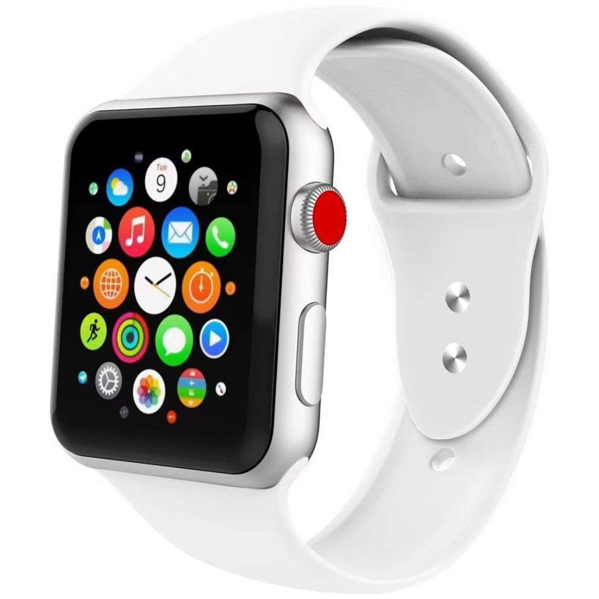 Accesoriu smartwatch CUREA SILICON TECH-PROTECT ICON V2 COMPATIBILA CU APPLE WATCH 4/5/6/7/8/SE/ULTRA 42/44/45/49MM WHITE