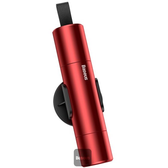 Accesoriu Urgenta 2in1 CRSFH-09 Ciocan Parbriz si Cutit de Curea Rosu