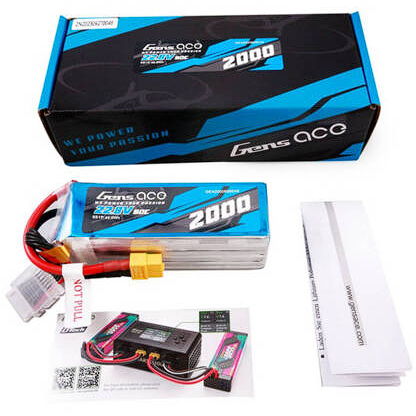 Acumulator 2000mAh 22.8V 60C 6S1P  Lipo   XT60 Plug Albastru