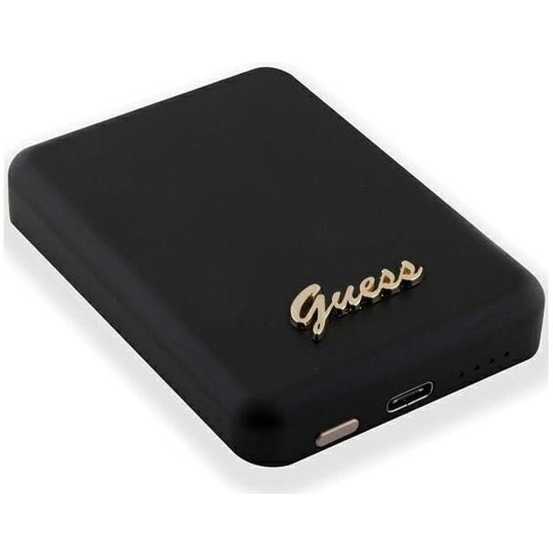 Acumulator Extern Metal Script Logo MagSafe 5000mAh 15W MagSafe Negru