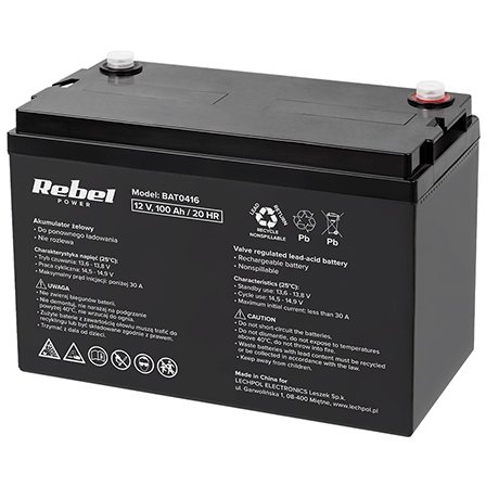 Acumulator Gel ACUMULATOR GEL 12V 100AH Negru