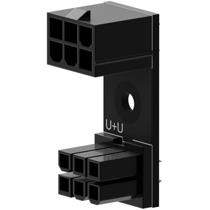 Adaptor 6-Pin PCIe 180 Grad  U+U Negru