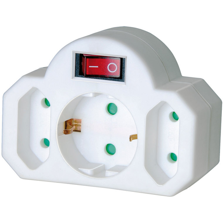 Adaptor priza 3 prize White