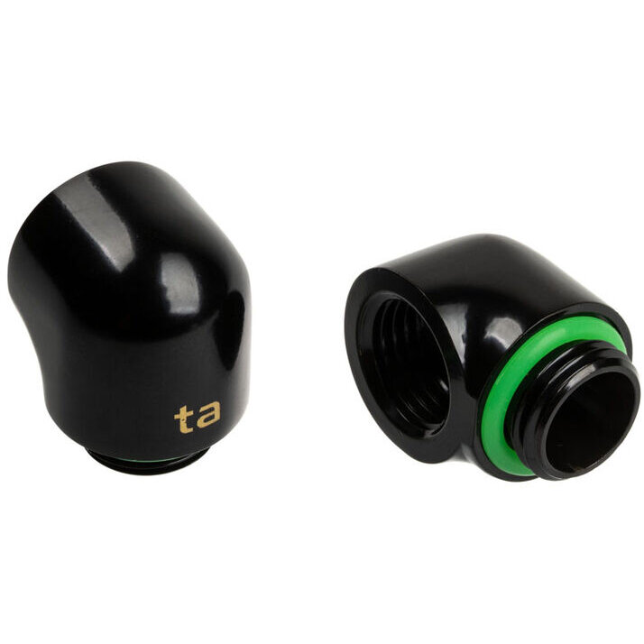 Adaptor Racire Apa 90 Grade G1/4inch AG   G1/4inch IG x2 Negru