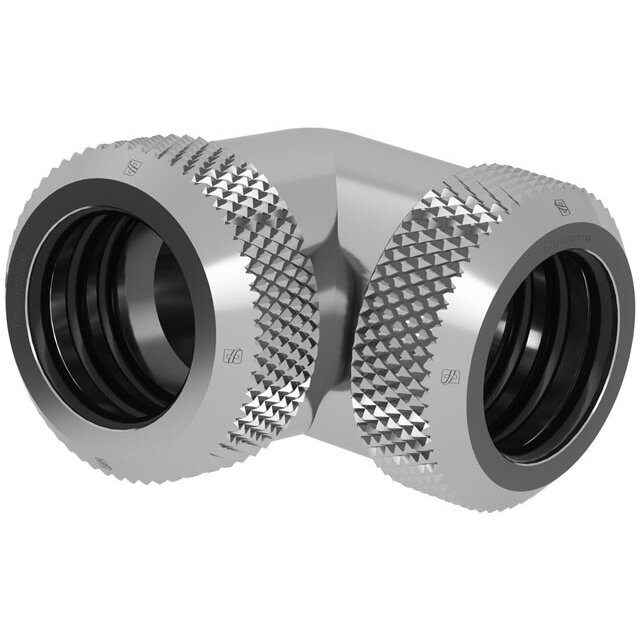 Adaptor Racirea  Apa 90 Grade 14mm Alama Nichelata Argintiu