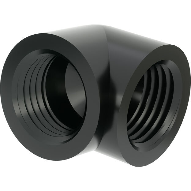 Adaptor Racirea  Apa 90 Grade G1/4inch Negru