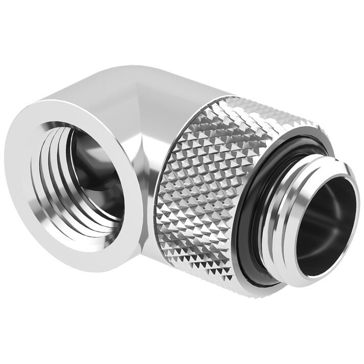 Adaptor Racirea  Apa 90 Grade G1/4inch Rotativ   Argintiu