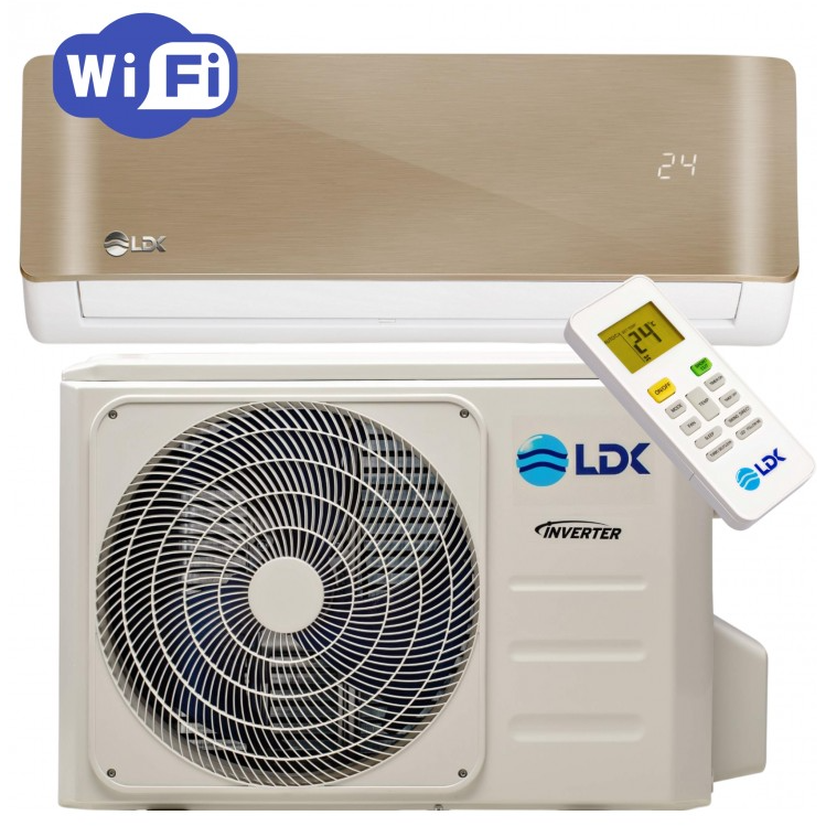 Aer Conditionat inverter Deluxe Gold 16300BTU Clasa A++ Wifi Super Ionizare Filtru HEPA Auto Restart Follow me Self Cleaning