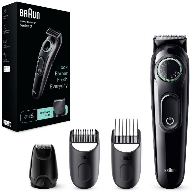 Aparat de Tuns Barba Seria 3 BT3421 Autonomie 50 Minute Negru