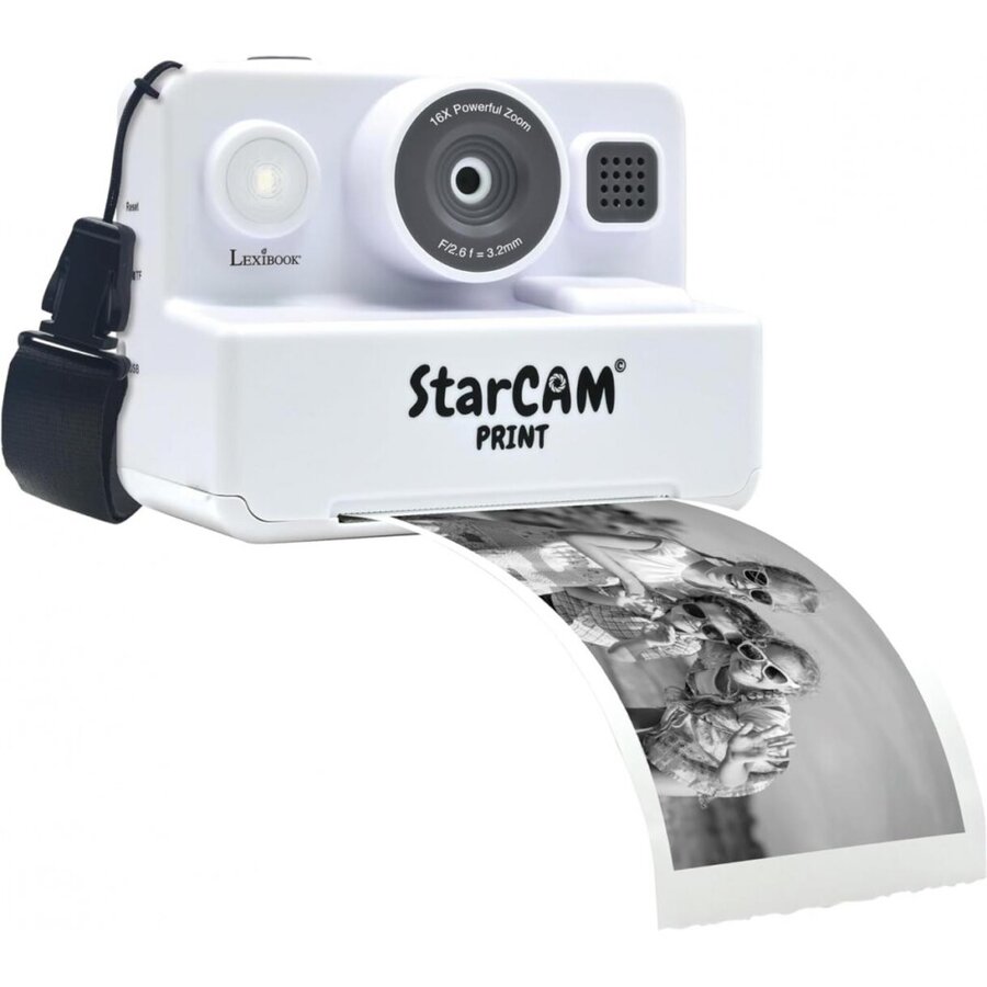 Aparat Foto Instant cu Imprimanta pentru Copii StarCAM Print HD Classic Alb