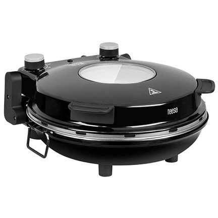 Aparat Preparare Pizza Supreme 1200W Diametru 32cm Fereastra Pe Capac  Negru