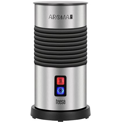 Aparat Spumare Lapte Aroma F30 2-in-1 600ml Oprire Automata Capac Transparent Otel Inoxidabil Argintiu/Negru