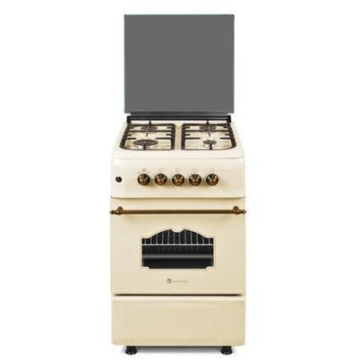 Aragaz Monza Retro Gaz 4 arzatoare Cuptor gaz Gril Crem