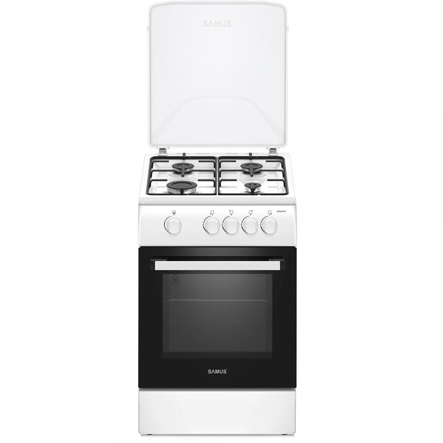 Aragaz SM561ANS 4 Arzatoare 50x60Cm Alb