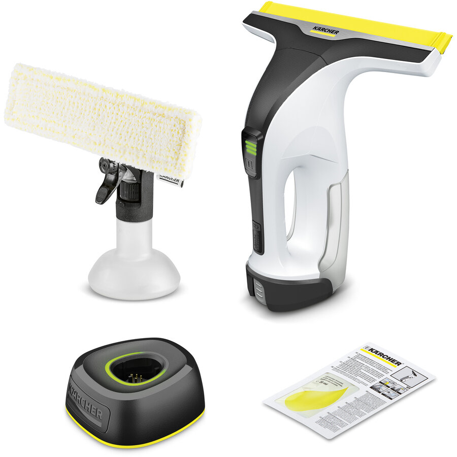 Aspirator pentru Geamuri WV 4-4 Plus Battery Set (1.633-542.0) 0.15L Alb/Negru/Galben