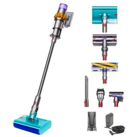 Aspirator Vertical fara Fir V15s Detect Submarine cu Spalare Argintiu/Albastru