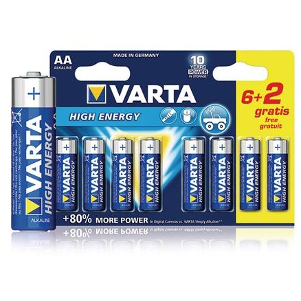 BATERIE ALCALINA LR06 BLISTER 6+2BUC