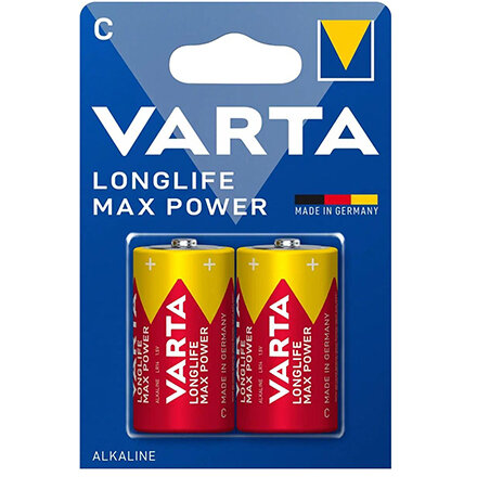 BATERIE ALCALINA LR14 MAX POWER VARTA BLISTER 2 BUC